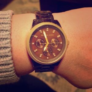 Michael Kors tortoise shell watch
